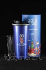 Термокружка FIFA 0,5 л на резиновой подставке фото