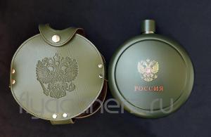 Фляга армейская круглая 1 литр в чехле фото